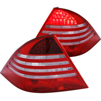 Thumbnail for ANZO 2000-2005 Mercedes Benz S Class W220 LED Taillights Red/Clear