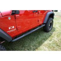 Thumbnail for Rugged Ridge 3 In Round Tube Steps Black 07-18 Jeep Wrangler Unlimited JK