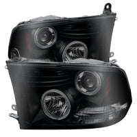 Thumbnail for Spyder Dodge Ram 1500 09-14 Projector Headlights Halogen- LED Halo LED - Blk Smke PRO-YD-DR09-HL-BSM