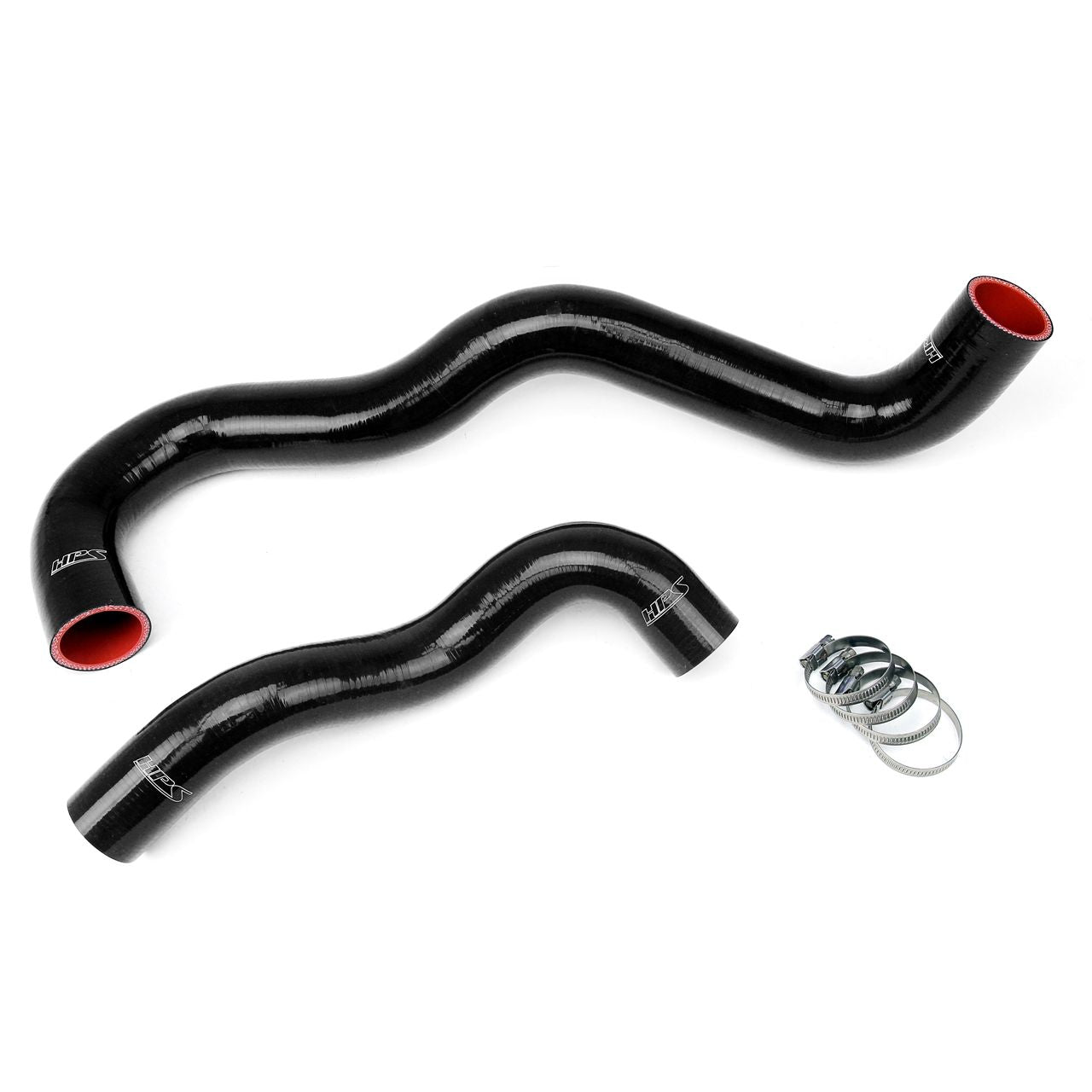 HPS Black Reinforced Silicone Radiator Hose Kit Coolant for Ford 03-07 Excursion 6.0L Diesel w/ Twin Beam Suspension