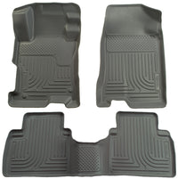 Thumbnail for Husky Liners 06-11 Honda Civic (4DR) WeatherBeater Combo Gray Floor Liners