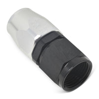 Thumbnail for Russell Performance -10 AN Black/Silver Straight Full Flow Hose End