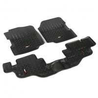 Thumbnail for Rugged Ridge Floor Liner Front/Rear Black 1976-1986 Jeep CJ-7 / Jeep Wrangler 87-95 / YJ