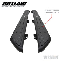 Thumbnail for Westin 2020 Jeep Gladiator Outlaw Nerf Step Bars - Textured Black