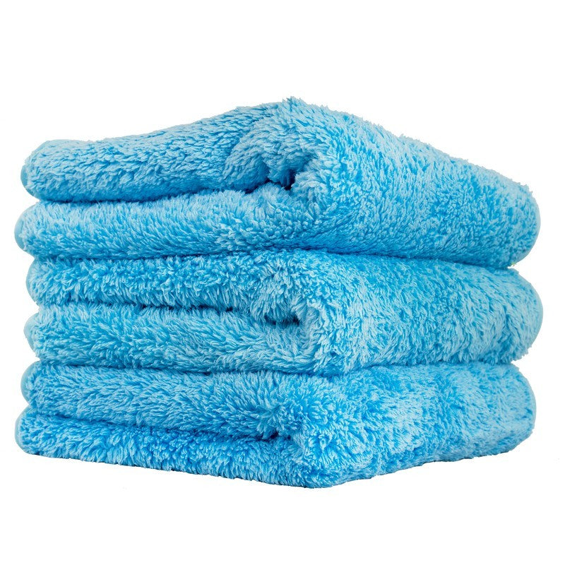 Chemical Guys Shaggy Fur-Ball Microfiber Towel - 16in x 16in - Blue - 3 Pack