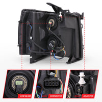 Thumbnail for ANZO 2007-2013 Chevrolet Silverado Crystal Headlights Black