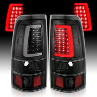 Thumbnail for ANZO 1999-2002 Chevy Silverado 1500 LED Taillights Plank Style Black w/Clear Lens