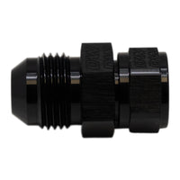 Thumbnail for DeatschWerks 8AN Male Flare to Fuel Pump Outlet Barb Adapter - Anodized Matte Black