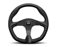 Thumbnail for Momo Quark Steering Wheel 350 mm - Black Poly/Black Spokes/Black Inserts