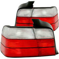 Thumbnail for ANZO 1992-1998 BMW 3 Series E36 Sedan Taillights Red/Clear