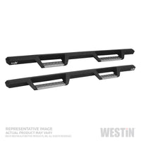 Thumbnail for Westin 2019 Chevrolet Silverado/Sierra 1500 Crew Cab Drop Nerf Step Bars - Textured Black