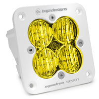 Thumbnail for Baja Designs Squadron Sport White Wide Cornering Pattern Flush Mount LED Light Pod - Amber
