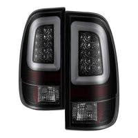 Thumbnail for Spyder 08-16 Ford Super Duty F-250 V3 Light Bar LED Tail Lights - Blk Smoke ALT-YD-FS07V3-LBLED-BSM