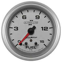 Thumbnail for AutoMeter Gauge Fuel Press 2-5/8in. 15PSI Stepper Motor W/ Peak & Warn Ultra-Lite II
