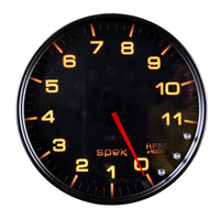Thumbnail for Autometer Spek-Pro Gauge Tachometer 5in 11K Rpm W/Shift Light & Peak Mem Black/Smoke/Black