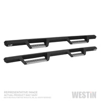 Thumbnail for Westin 2019 Chevrolet Silverado/Sierra 1500 Crew Cab Drop Nerf Step Bars - Textured Black