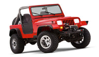 Thumbnail for Bushwacker 87-95 Jeep Wrangler Flat Style Flares 4pc Excludes Renegade - Black