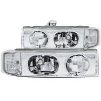 Thumbnail for ANZO 1995-2005 Chevrolet Astro Van Crystal Headlights Chrome 1pc
