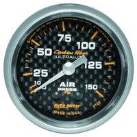 Thumbnail for Autometer Carbon Fiber 52mm 150 PSI Mechanical Air Pressure Gauge