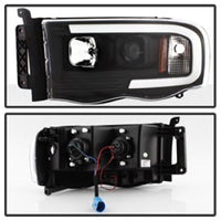Thumbnail for Spyder 02-05 Dodge Ram 1500 Light Bar Projector Headlights - Black (PRO-YD-DR02V2-LB-BK)