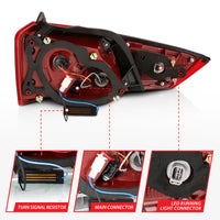 Thumbnail for ANZO 14-18 Chevrolet Impala LED Taillights Red/Clear