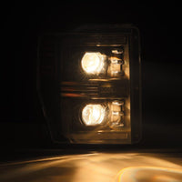 Thumbnail for AlphaRex 08-10 Ford F250-550 PRO-Series Projector headlights Black w/Activ Light/Seq Signal