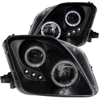 Thumbnail for ANZO 1997-2001 Honda Prelude Projector Headlights w/ Halo Black w/ LED