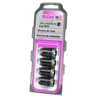 Thumbnail for McGard SplineDrive Lug Nut (Cone Seat) M12X1.5 / 1.24in. Length (4-Pack) - Black (Req. Tool)