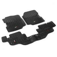 Thumbnail for Rugged Ridge Floor Liner Front/Rear Black 1976-1986 Jeep CJ-7 / Jeep Wrangler 87-95 / YJ