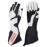 Thumbnail for RaceQuip SFI-5 Gray/Black Large Long Angle Cut Glove