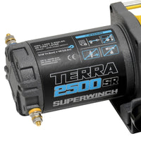 Thumbnail for Superwinch 2500 LBS 12V DC 3/16in x 40ft Synthetic Rope Terra 2500SR Winch - Gray Wrinkle