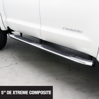 Thumbnail for Go Rhino 5in OE Xtreme Composite SideSteps - Chrome - 80in