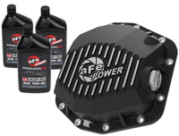 Thumbnail for aFe POWER 2021 Ford Bronco w/ Dana M220 Diff Cover w/ Gear Oil Black Street Series w/ Machined Fins