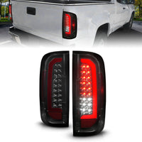 Thumbnail for ANZO 15-21 GMC Canyon Full LED Tail Lights w/ Red Lightbar Black Housing Smoke Lens
