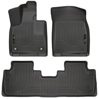 Thumbnail for Husky Liners Weatherbeater 16-17 Lexus RX350 / 16-17 RX450H Front & 2nd Seat Floor Liners - Black