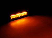 Thumbnail for Go Rhino Xplor Blackout Combo Series Sixline LED Flood Lights w/Amber (Surface Mount) - Blk (Pair)