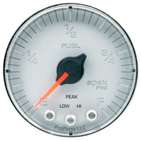 Thumbnail for Autometer Spek-Pro Gauge Fuel Level 2 1/16in 0-270 Programmable Slvr/Chrm