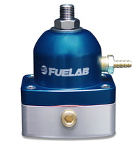 Thumbnail for Fuelab 515 EFI Adjustable FPR 25-90 PSI (2) -6AN In (1) -6AN Return - Blue
