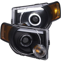 Thumbnail for ANZO 2008-2012 Ford Escape Projector Headlights w/ Halo Black