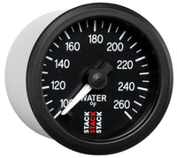 Thumbnail for Autometer Stack 52mm 100-260 Deg F 1/8in NPTF Male Pro Stepper Motor Water Temp Gauge - Black