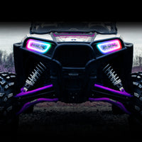 Thumbnail for Oracle 1421 Polaris RZR 900/1000 Turbo Dynamic RGB+A Seq Turn Signal Headlight Halo KitSEE WARRANTY
