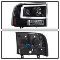 Thumbnail for Spyder 99-04 Ford F250 Super Duty Projector Headlights - Light Bar - Black PRO-YD-FF25099V2-LB-BK
