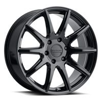 Thumbnail for Raceline 159B Spike 20x8.5in / 5x114.3 BP / 35mm Offset / 72.62mm Bore - Gloss Black Wheel