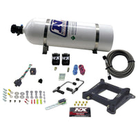 Thumbnail for Nitrous Express 4150 Gemini Pro-Power Alcohol Nitrous Kit (100-500HP) w/15lb Bottle