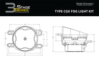 Thumbnail for Diode Dynamics SS3 Type CGX Fog Light Mounting Kit