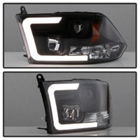 Thumbnail for Spyder 09-16 Dodge Ram 1500 Version 2 Headlights Light Bar DRL Black PRO-YD-DR09V2-LBDRL-BK