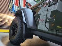 Thumbnail for Rally Armor 19-24 Jeep JT Gladiator (Mojave/Rubicon) Black Mud Flap w/Metallic Black Logo