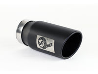 Thumbnail for aFe Power Diesel Exhaust Tip Black- 4 in In x 5 out X 12 in Long Bolt On (Right)