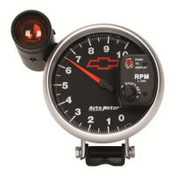 Thumbnail for Autometer GM Bowtie Black 5in 10000 RPM Pedestal Electronic Tachometer w/ Ext Shift Light