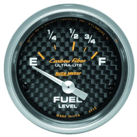 Thumbnail for Autometer Carbon Fiber 52mm 73E-10F Electronic Fuel Level Gauge